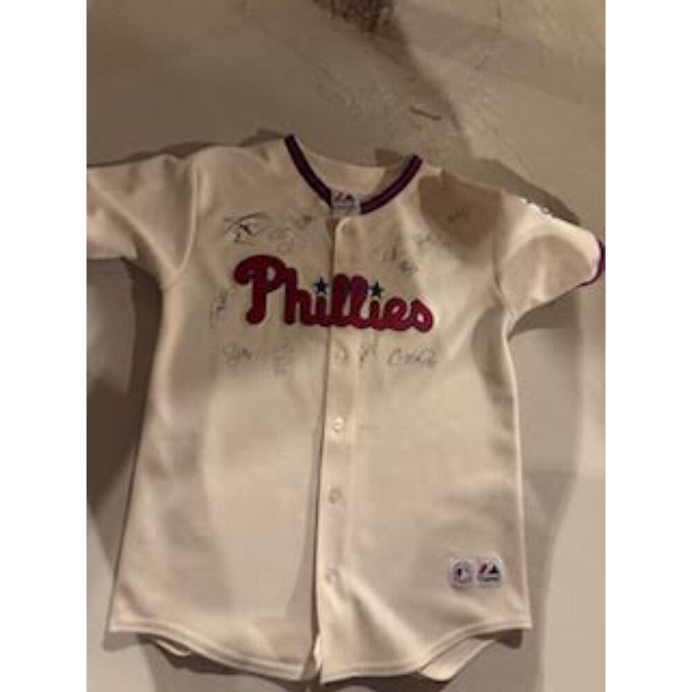 Philly 2008 world series jersey autographed